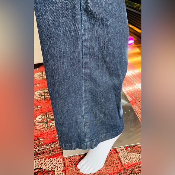 Tommy Hilfiger trendy wide leg high rise women jeans dark blue like black US 31 - Picture 8 of 16